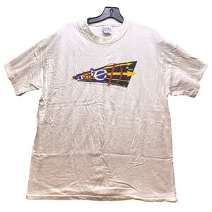 Vintage Amped Shirt Mens Large Single Stitch‎ Script Spell Out Street Wear